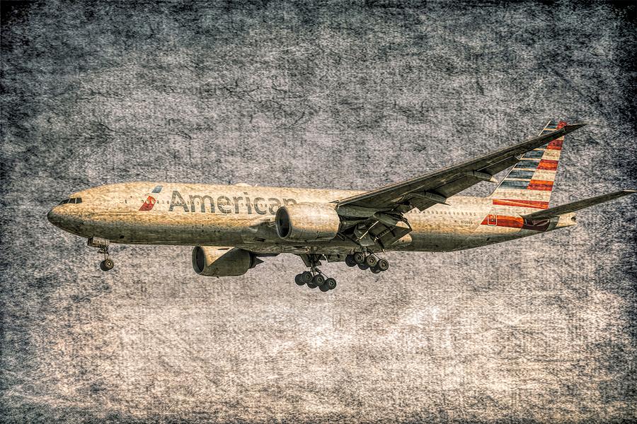 American Airlines Boeing 777 Vintage Photograph by David Pyatt