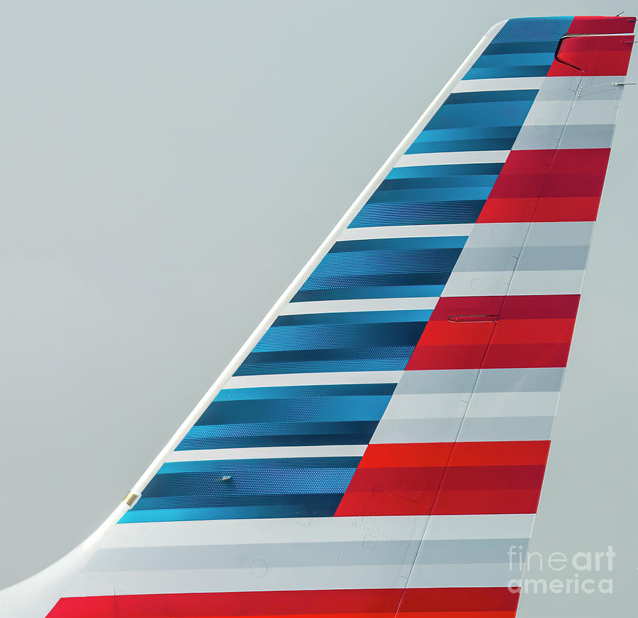 American Airlines Jet Vertical Stablizer Rebranding Photograph by David Oppenheimer