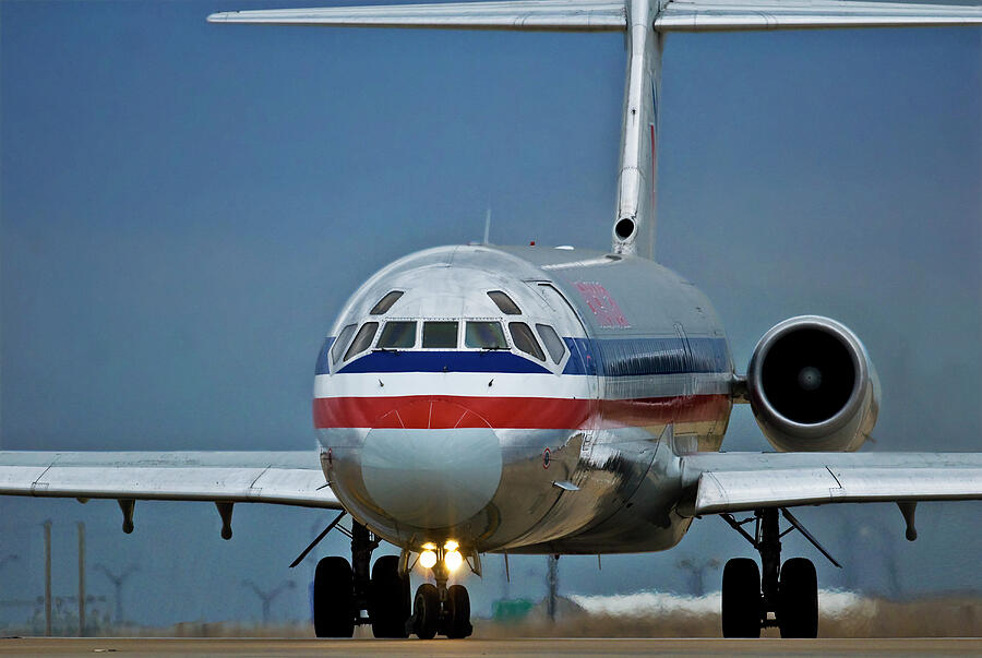 American Airlines MD-83 at Dallas Ft. Worth Photograph by Erik Simonsen