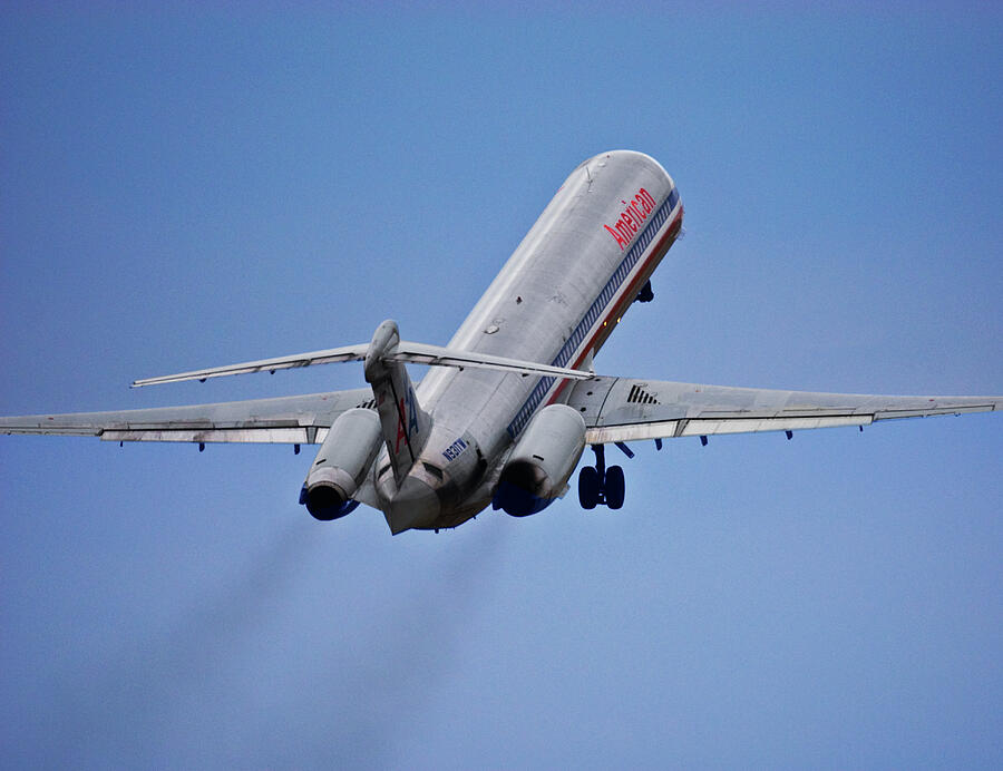 American Airlines MD-83 Takeoff at Dallas Ft. Worth Photograph by Erik Simonsen