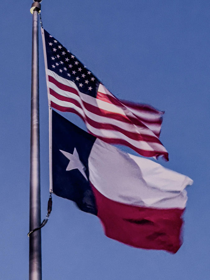 American and Texas Flag Photograph by Patricia Betts - Fine Art America