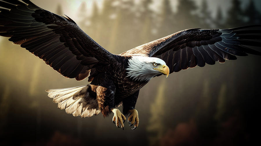 American Bald Eagle Digital Art by Fine Art Attic - Fine Art America