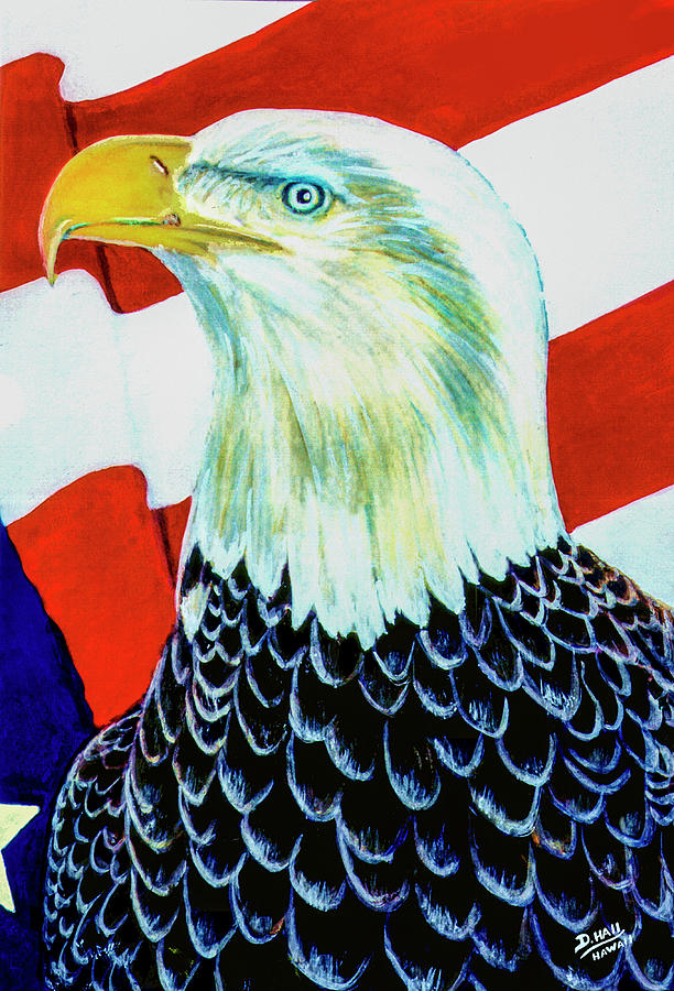 American Bald Eagle Painting - American Bald Eagle painting #256 by Donald K Hall