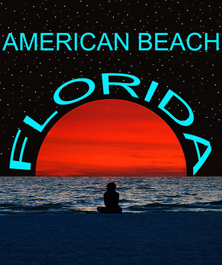 American Beach Florida Dream girl Mixed Media by David Lee Thompson