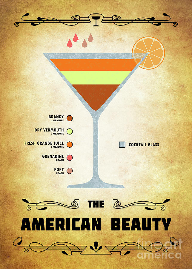 American Beauty Cocktail - Classic Digital Art by Bo Kev