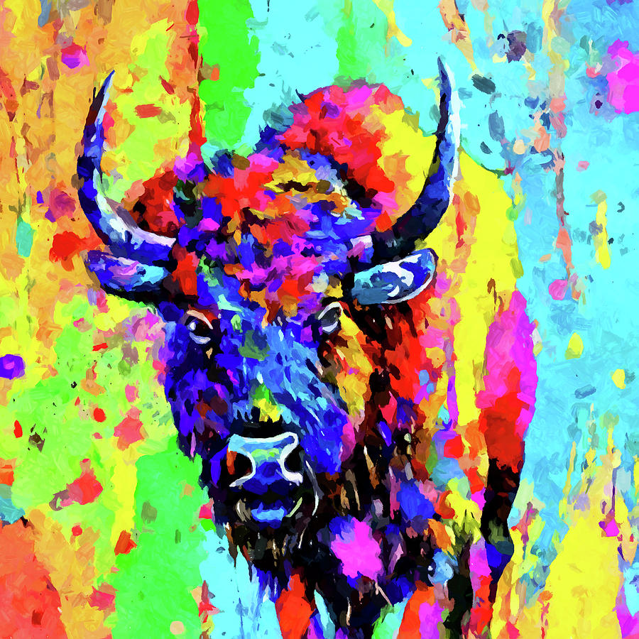 American Bison 3 Painting by Chris Butler