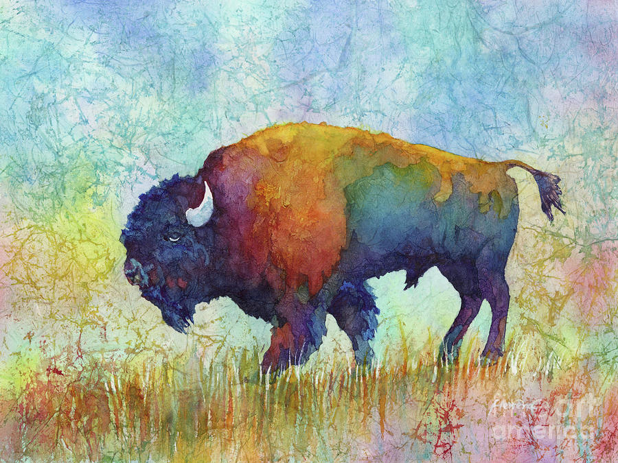 American Buffalo 5-pastel Colors Painting