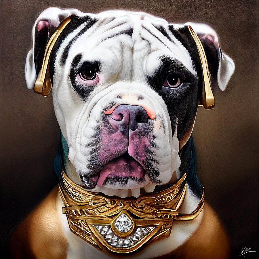 American Bulldog Collection 1 Mixed Media by Marvin Blaine