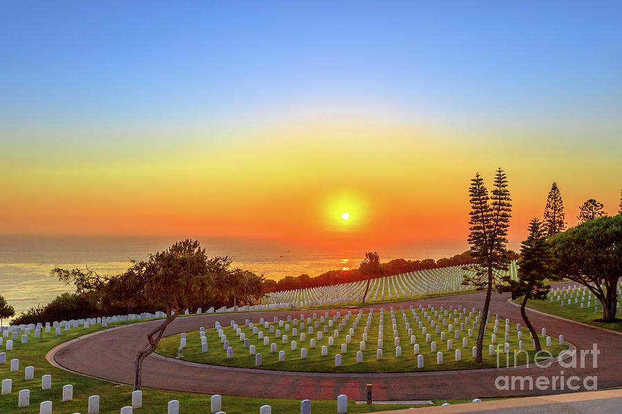 American cemetery San Diego Photograph by Benny Marty