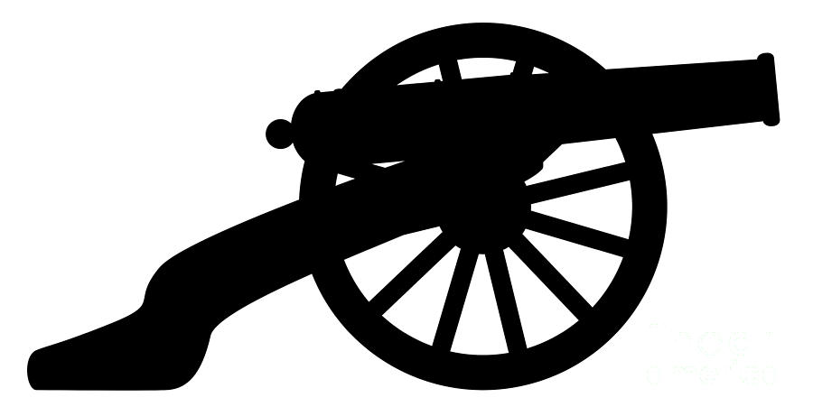 Civil War Cannon Silhouette