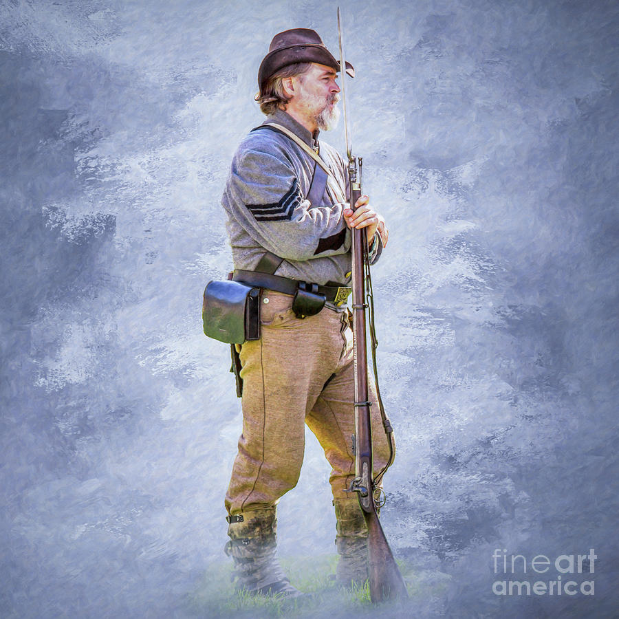 American Civil War Confederate Soldier Digital Art by Randy Steele ...