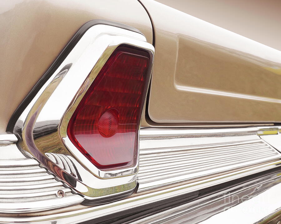 300 Photograph - American classic car 300 Sedan 1964 Taillight abstract by Beate Gube