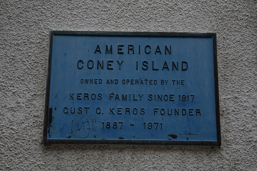 American Coney Island historical marker in Detroit Michigan Photograph by Eldon McGraw