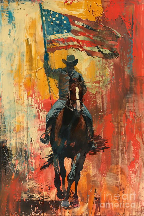 American Cowboy Series 03162024a Digital Art by Carlos Diaz
