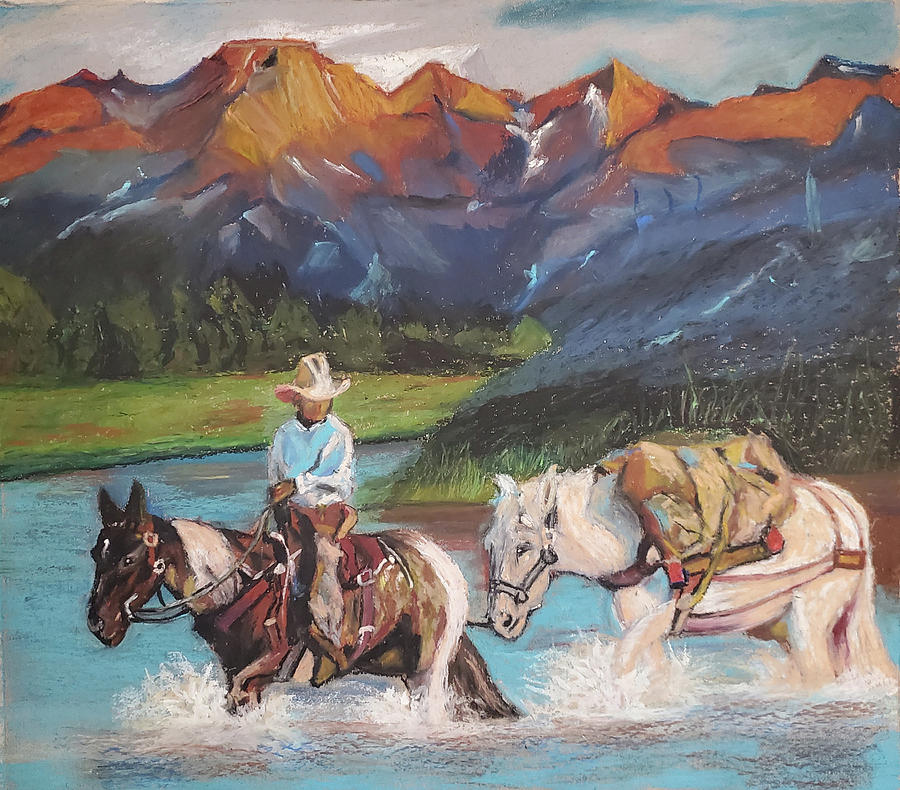 Cowboy Painting - American cowboy by Vincent Yu