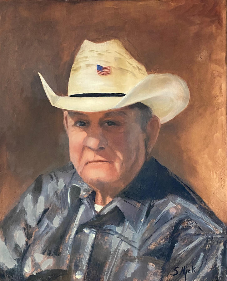 American Cowboy - William Fredrick Noey Painting by Sharon Mick