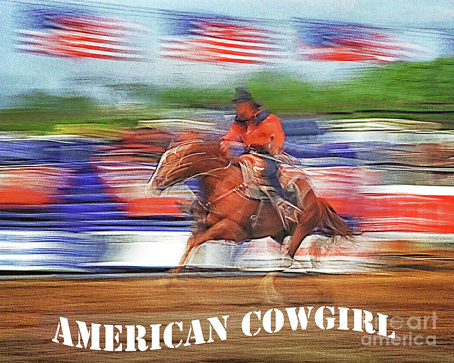 American Cowgirl Barrel Racer Photograph by Don Schimmel