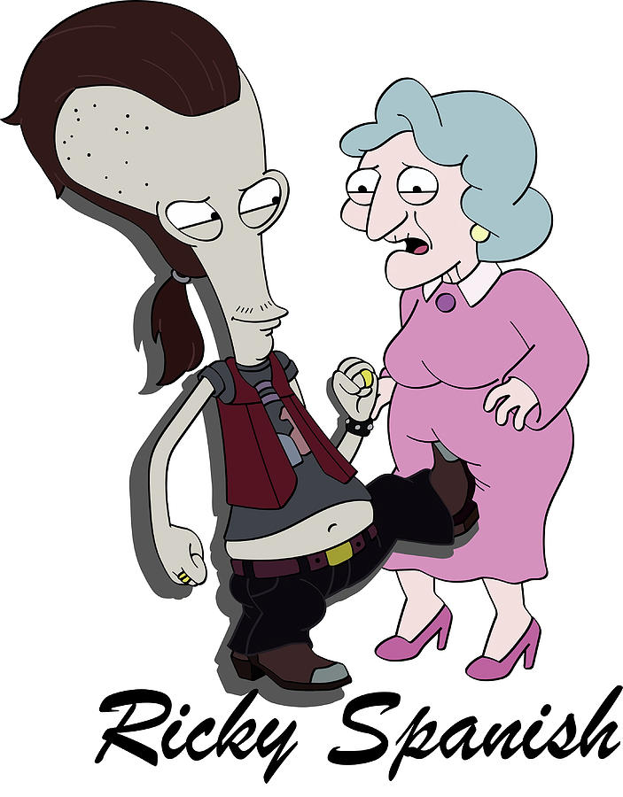 American Dad Roger Ricky Spanish Poster Copy Painting by Sophia Parker ...