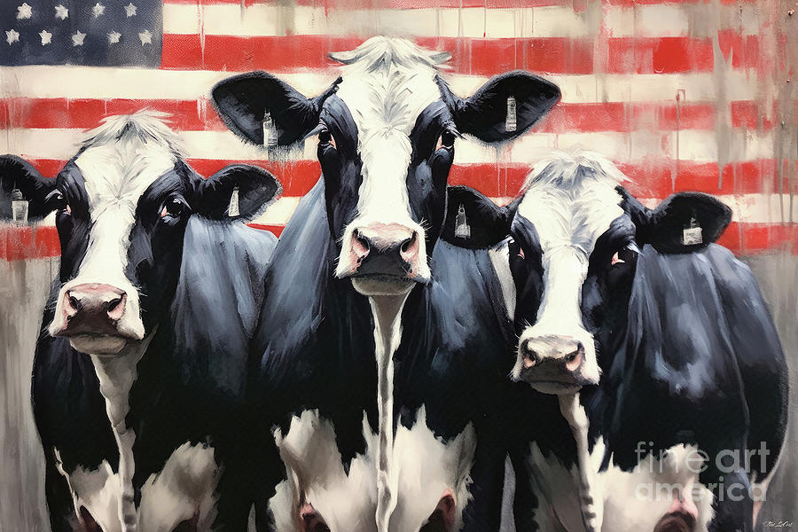 American Dairy Cows Painting
