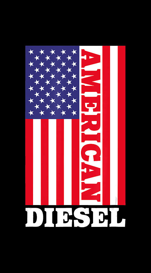 American Diesel Flag - Truck Turbo Brothers Diesel Lover T-shirt Drawing