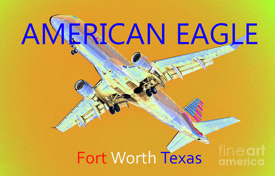 American Eagle airlines  Mixed Media by David Lee Thompson