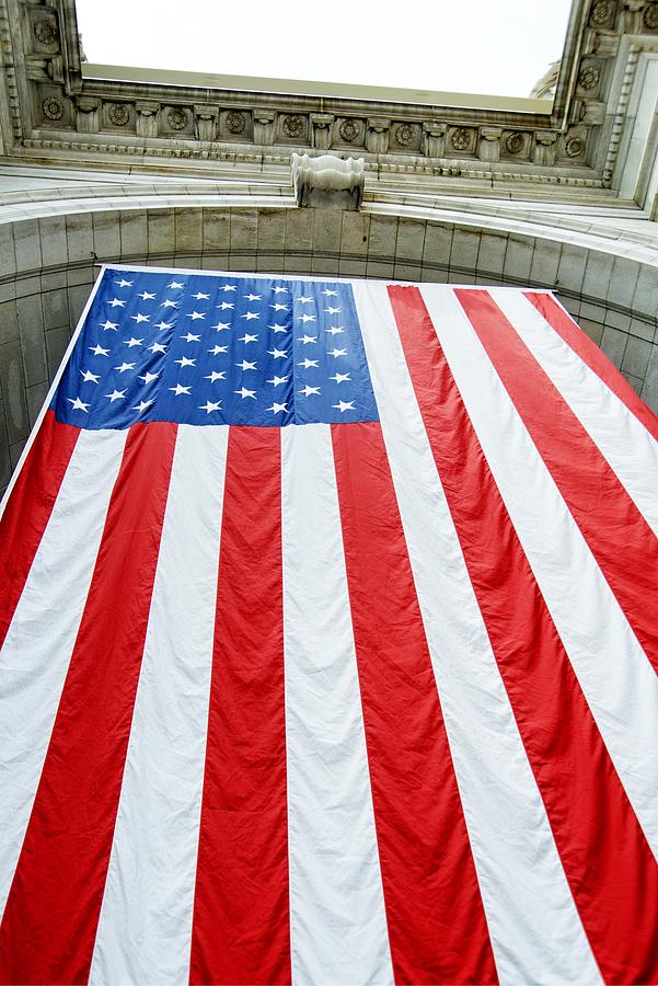 American flag at Union Station in Washington DC Photograph by Juan Camilo Bernal