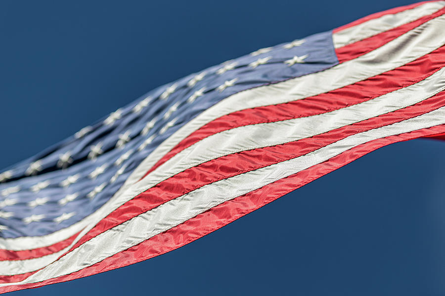 American Flag Horizontal Photograph by Amelia Pearn