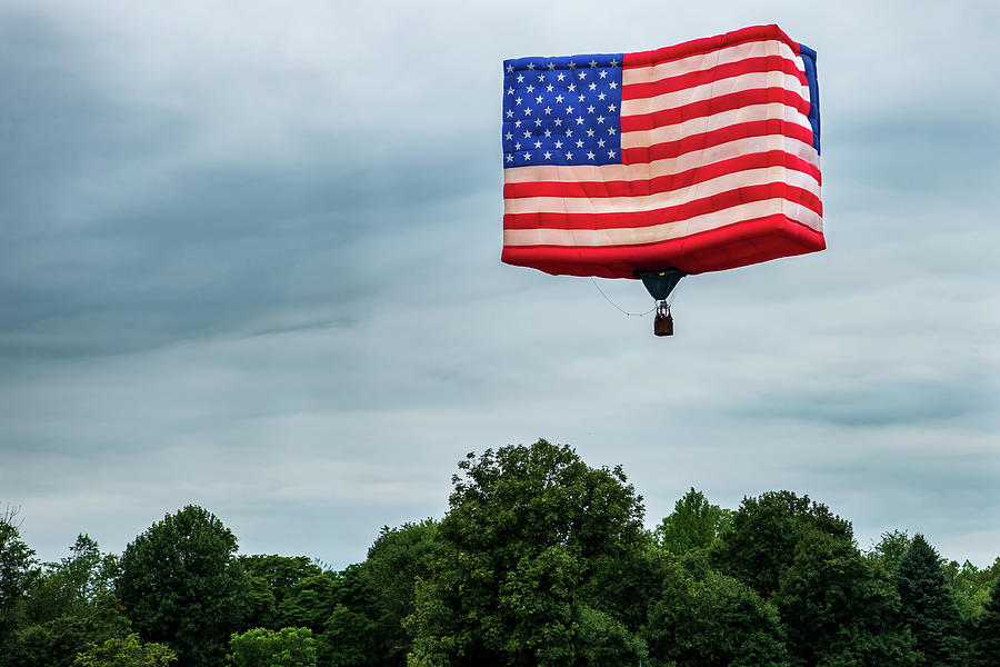 American Flag Hot Air Balloon Photograph By Rose Guinther Fine Art America