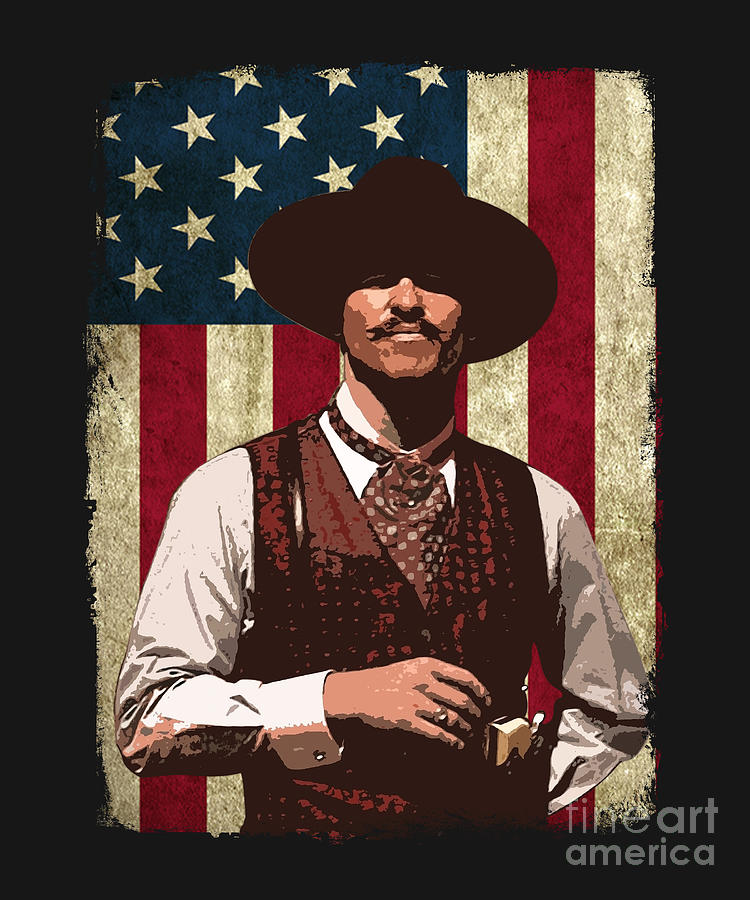 American Flag Huckleberry Doc Holliday Digital Art by Notorious Artist ...