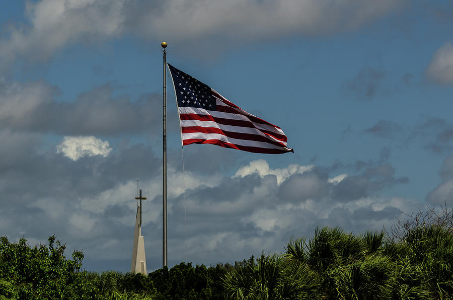 American Flag near Tampa Florida Photograph by Travel Quest Photography