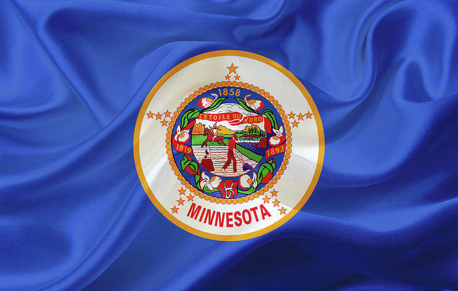 American Flag Of Minnesota State Digital Art by Alessandro Della Torre ...