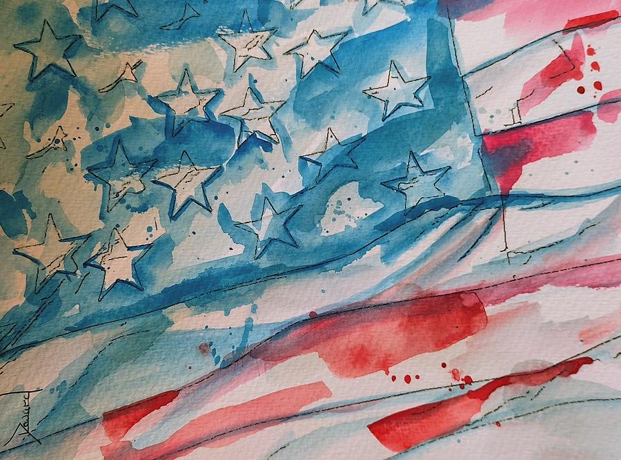 American Flag Painting by Raymond Doward Fine Art America