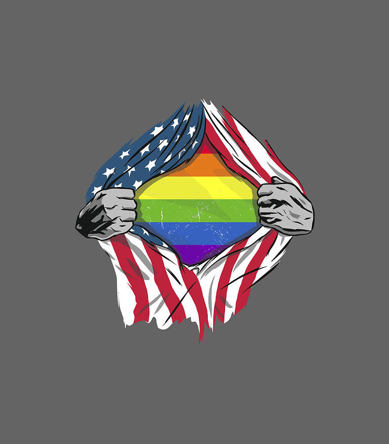 American Flag Superhero Gay Pride Flag for Christmas present Digital Art by Kiliae  Safia - Pixels
