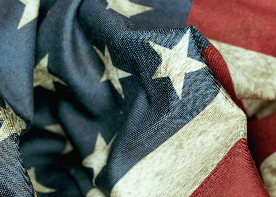 American Flag Texture 2 Photograph by Amelia Pearn