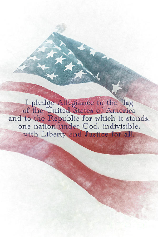 American Flag Textured 2 #pledgeofallegiance Photograph by Andrea Anderegg