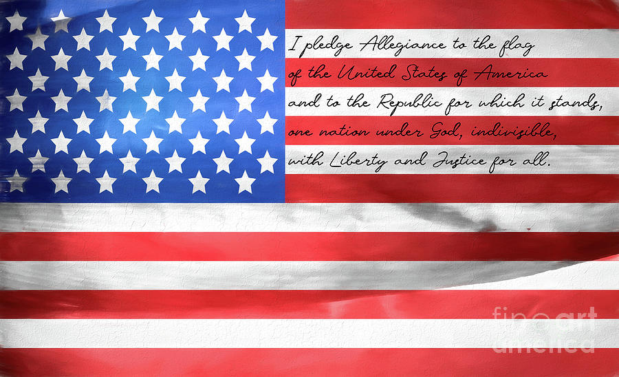 American Flag Textured 3 #pledgeofallegiance Photograph by Andrea Anderegg