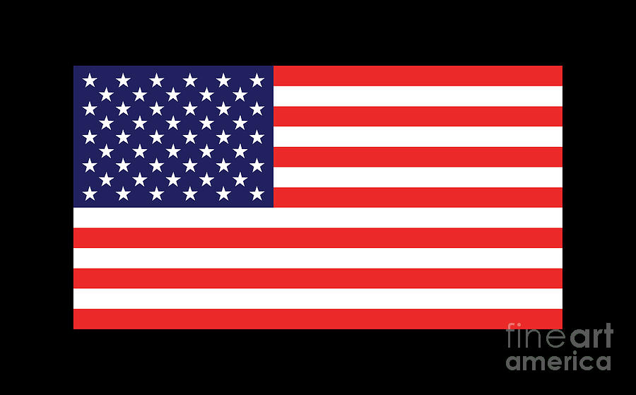 American Flag, USA, United States, 4th of July, Digital Art by David Millenheft