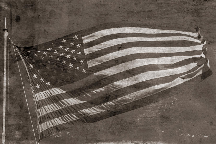 American Flag Vintage Photograph by David Pyatt