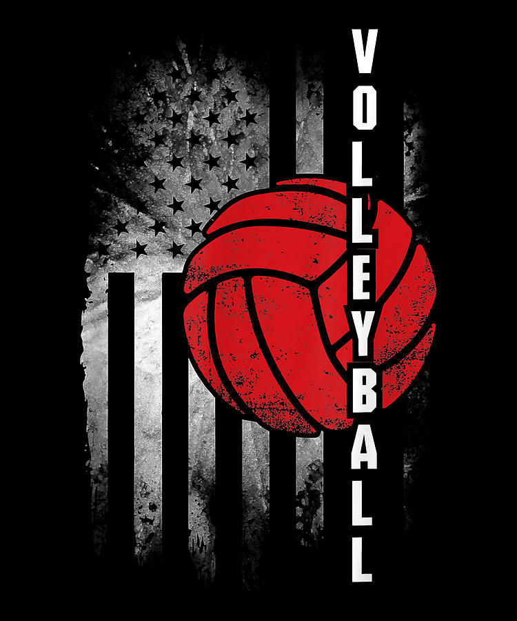 American Flag Volleyball Drawing by Wild Oaks - Pixels