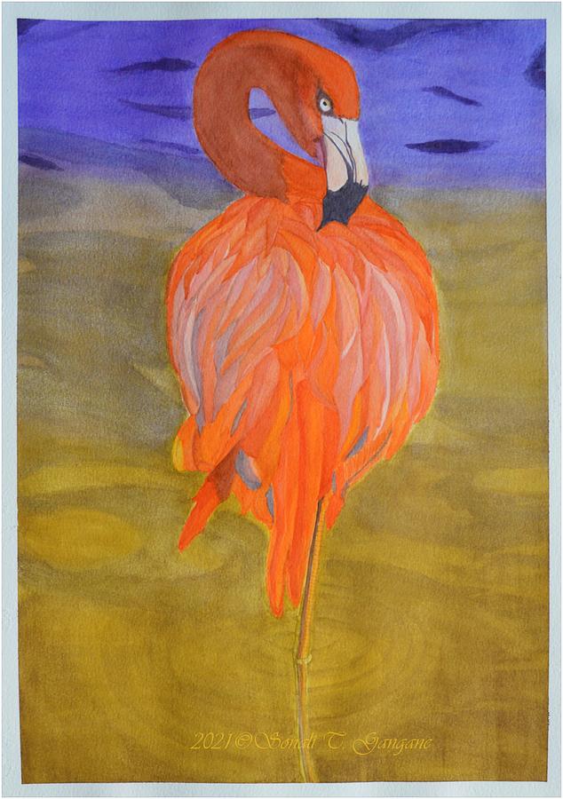 Flamingo Painting - American Flamingo by Sonali Gangane