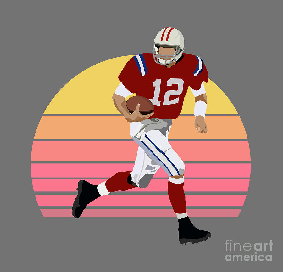 American football drawing Digital Art by Bblert84art Pixels