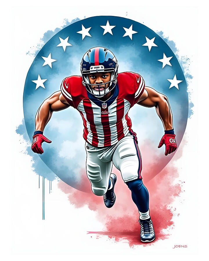 Football Digital Art - American Football by Greg Joens Football Digital Art - American Football by Greg Joens