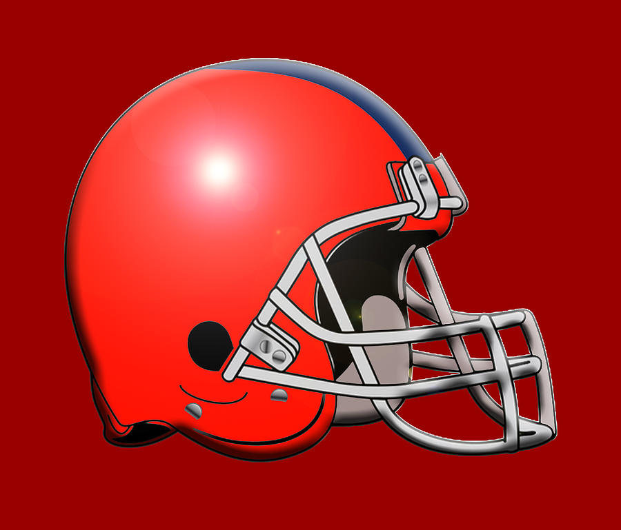 American football helmet. Digital Art by Tom Hill