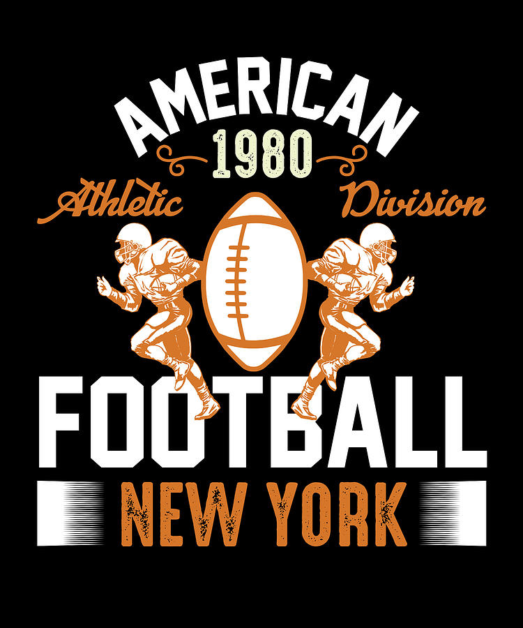 Football Digital Art - American Football New York 1980 Athletic Division by Jacob Zelazny