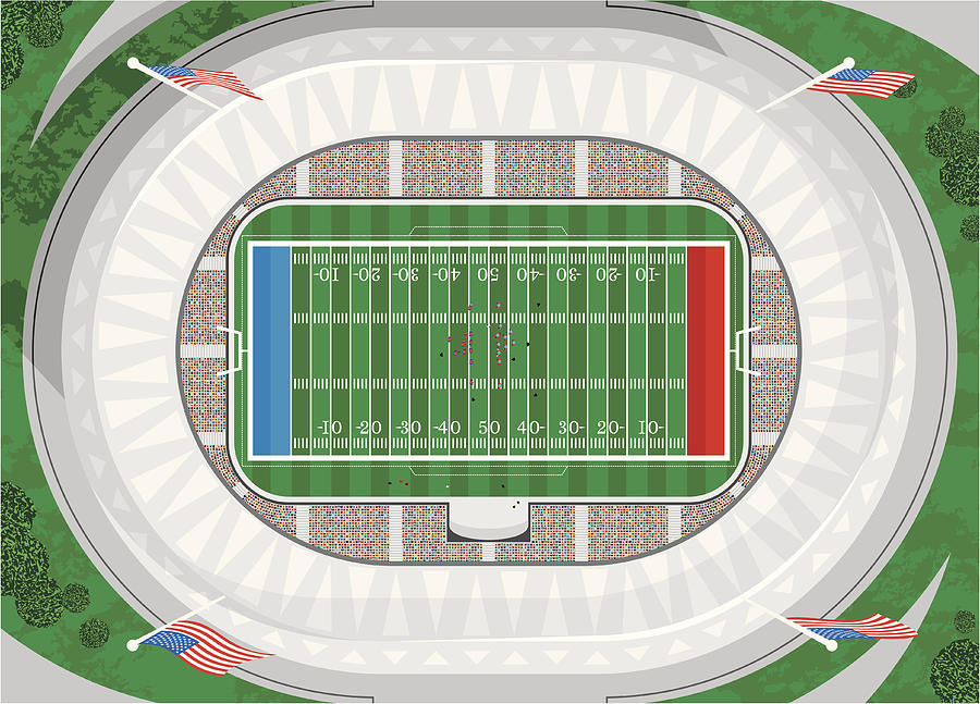 American Football Stadium Drawing by Jameslee1