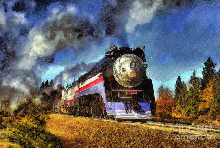 American Freedom Locomotive Digital Art by Jerzy Czyz