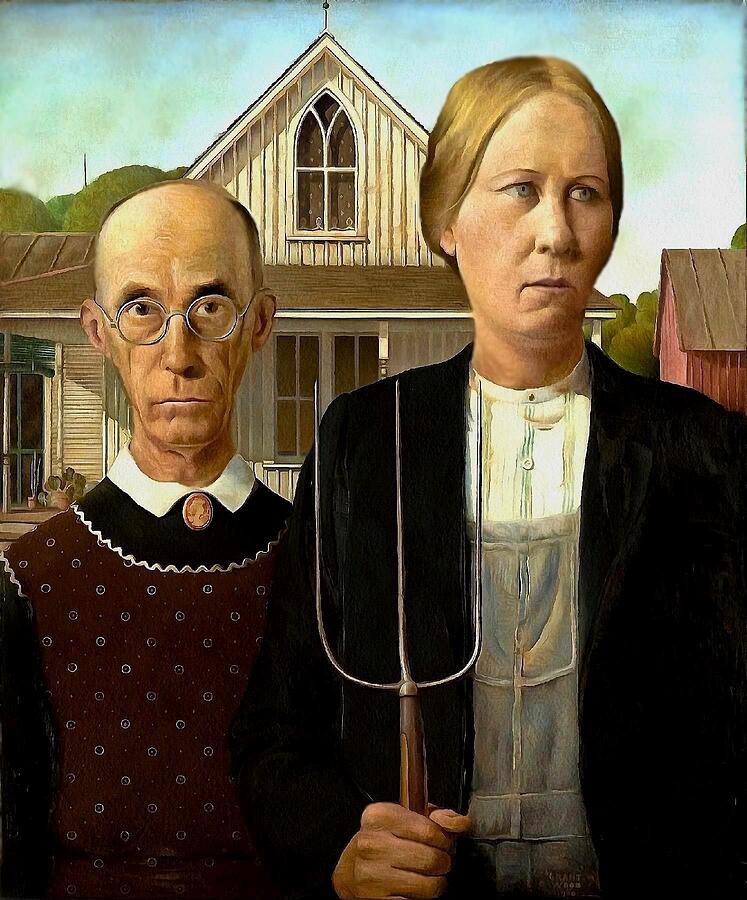 American Gothic 21st Century Digital Art by Paint Brush Productions ...