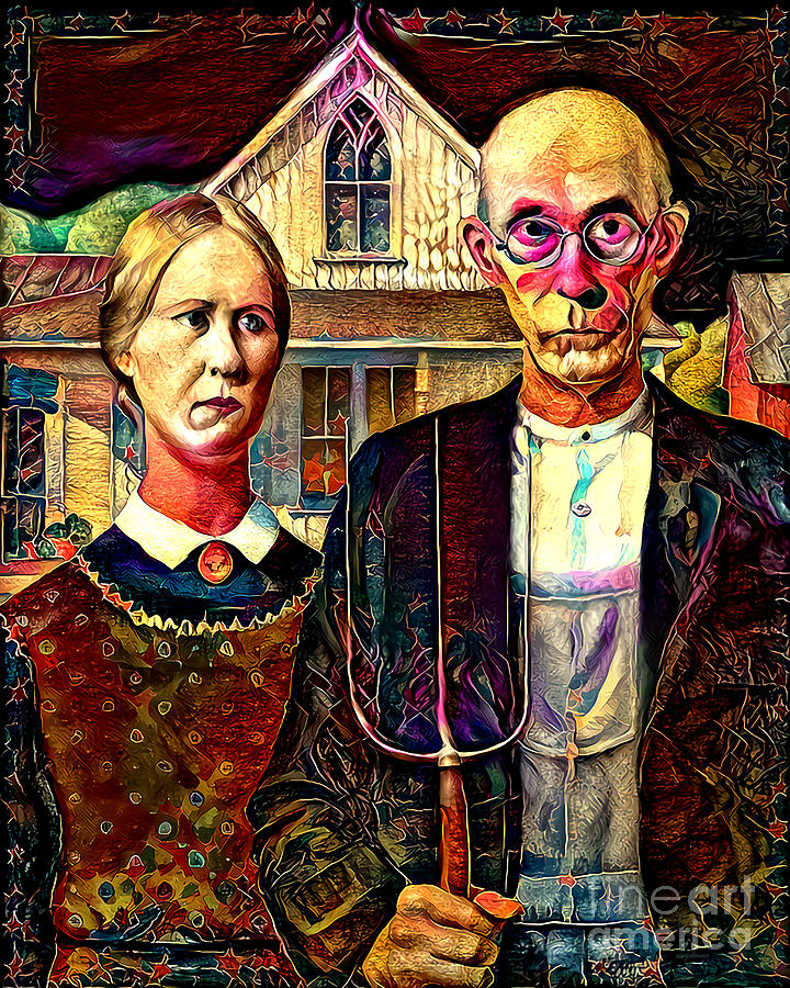 American Gothic Circus Freak Show 20210923 Photograph by Wingsdomain Art and Photography