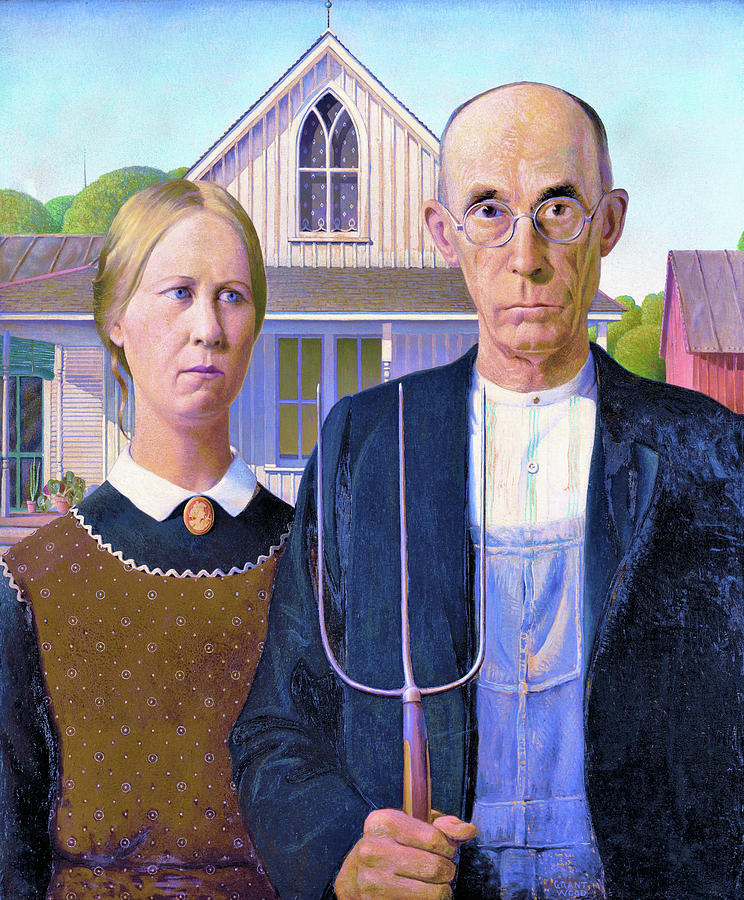 farmer and wife painting