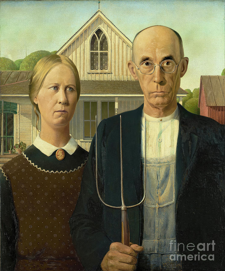 American Gothic Painting by Tina LeCour